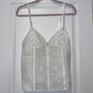 NEW! Zara white and floral tank top